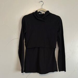 Momzelle Nursing Top Black Long Sleeve EUC M